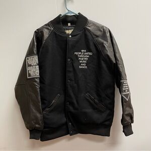 VINTAGE 1990 JANET JACKSON RYTHYM NATION WORLD TOUR VARSITY STYLE JACKET SZ M